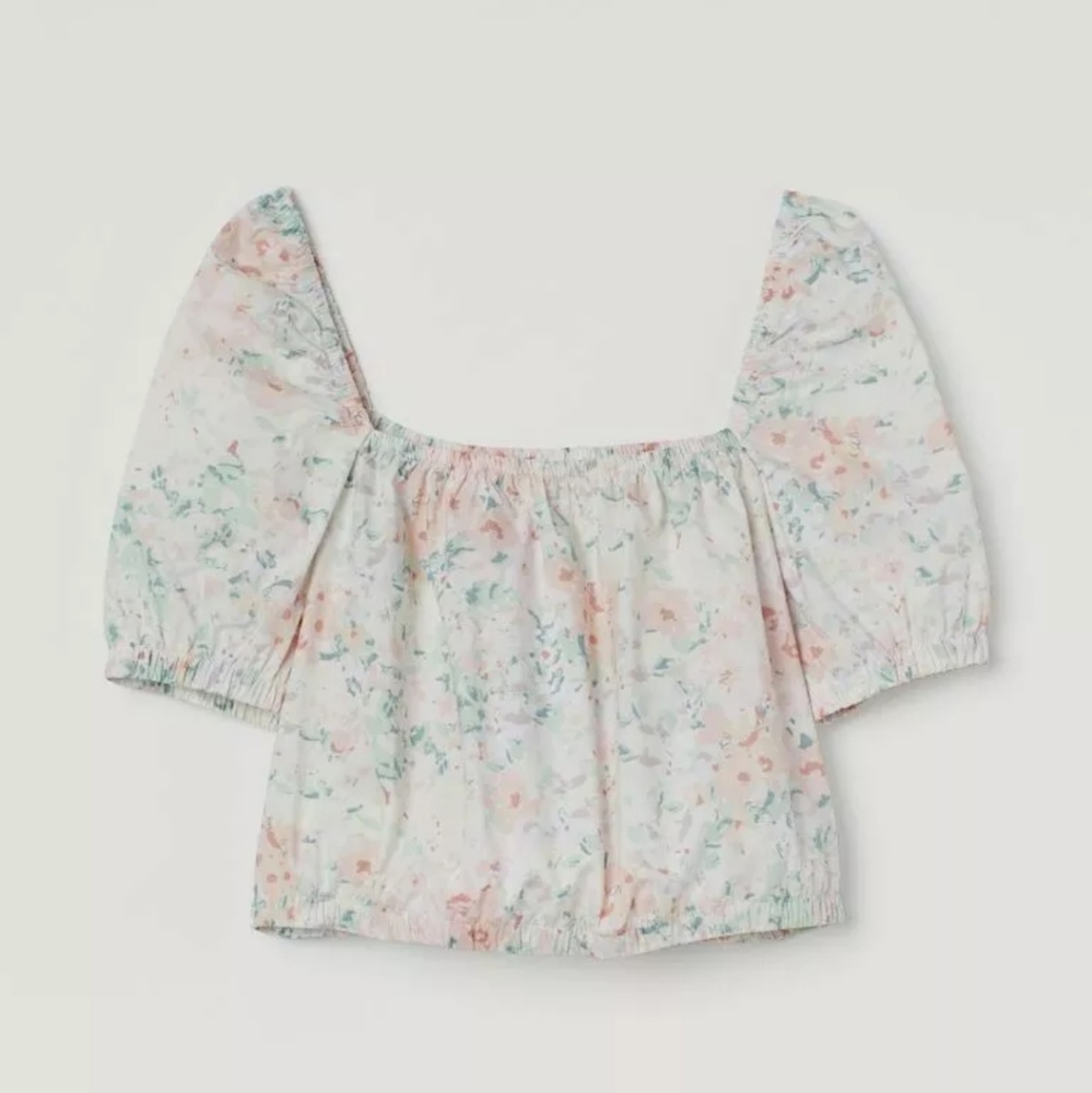 NWT H&M XL floral crop top